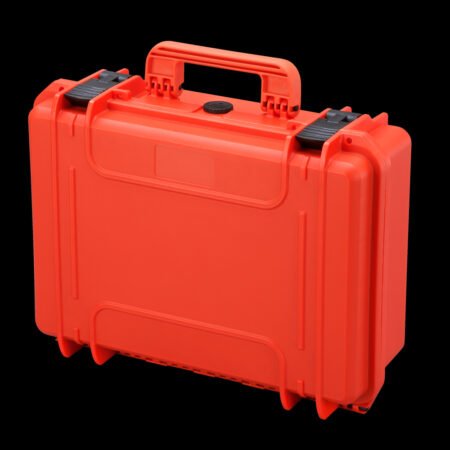 Fotokoffer orange 46x36x18 cm mit  Pad-Einlage